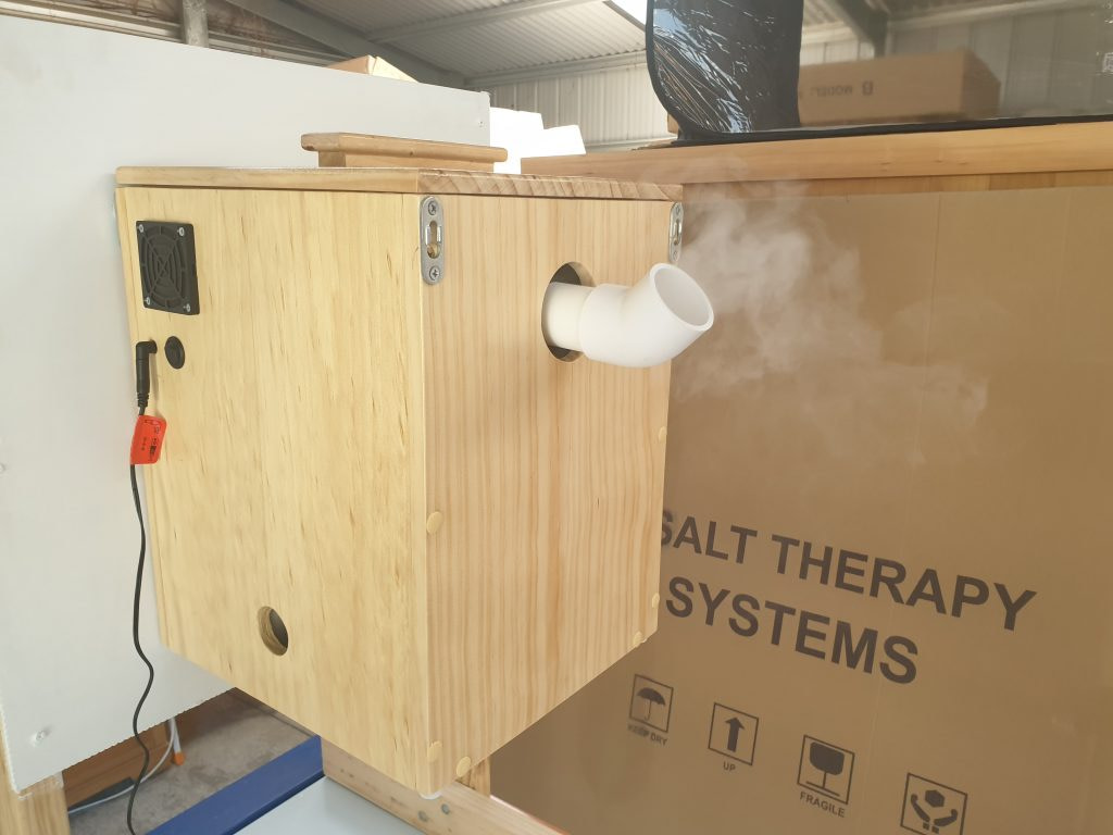 Salt Therapy Box for use with Micro Salt Generator. Extends salt floor